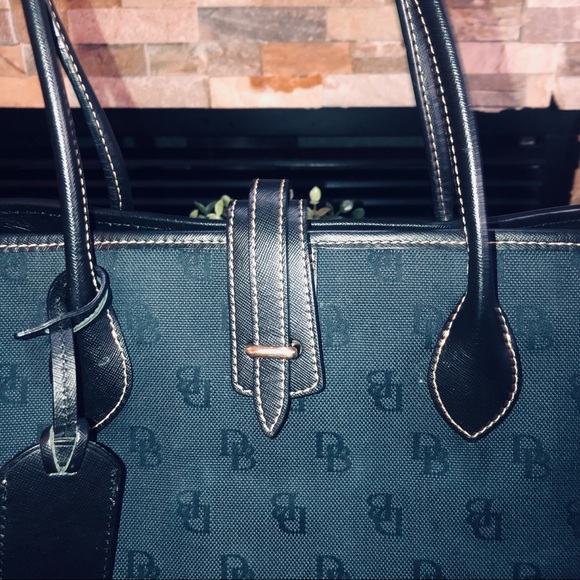 Dooney & Bourke Navy & Black Cindy Tote - Picture 2 of 8